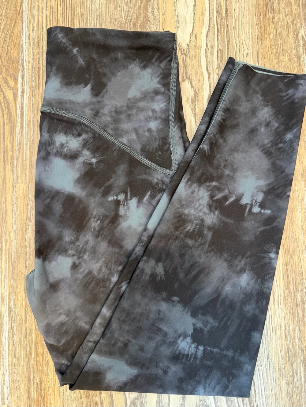 SPANX Booty Boost Cropped Leggings Black Blue Tie Dye High Rise Small